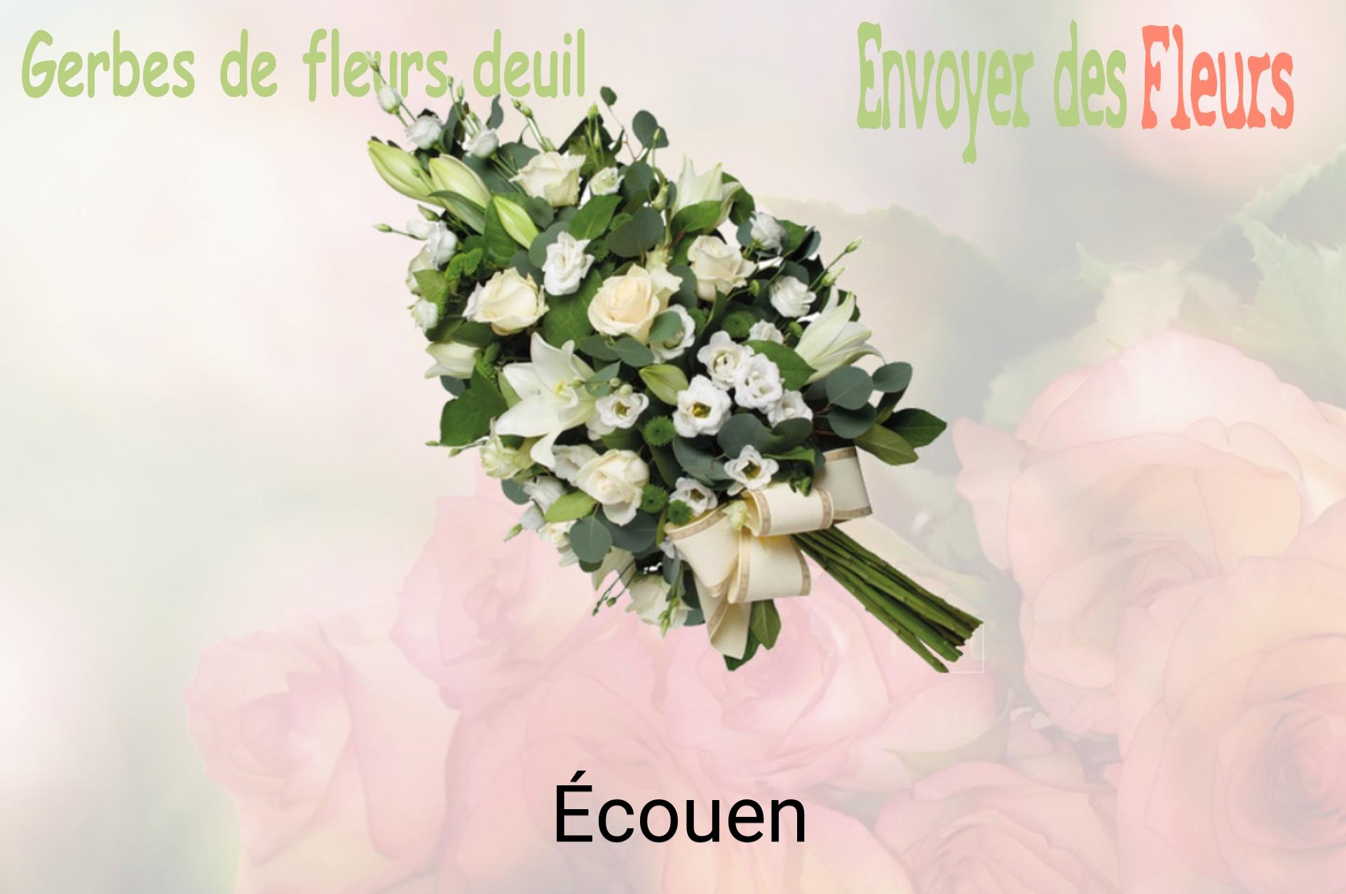 Gerbe de fleurs de deuil livrée à Écouen